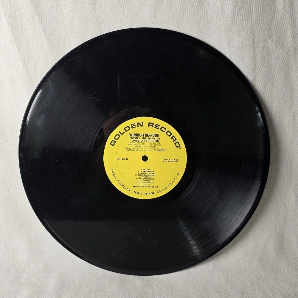Songs From The Pooh Song Book 1952‎ LP Starring Jack Gilford